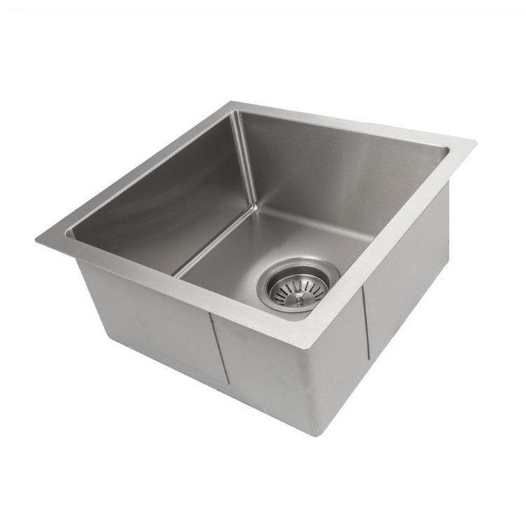 Z-Line Boreal 15'' Undermount Single Bowl Bar Sink in DuraSnow Stainless Steel